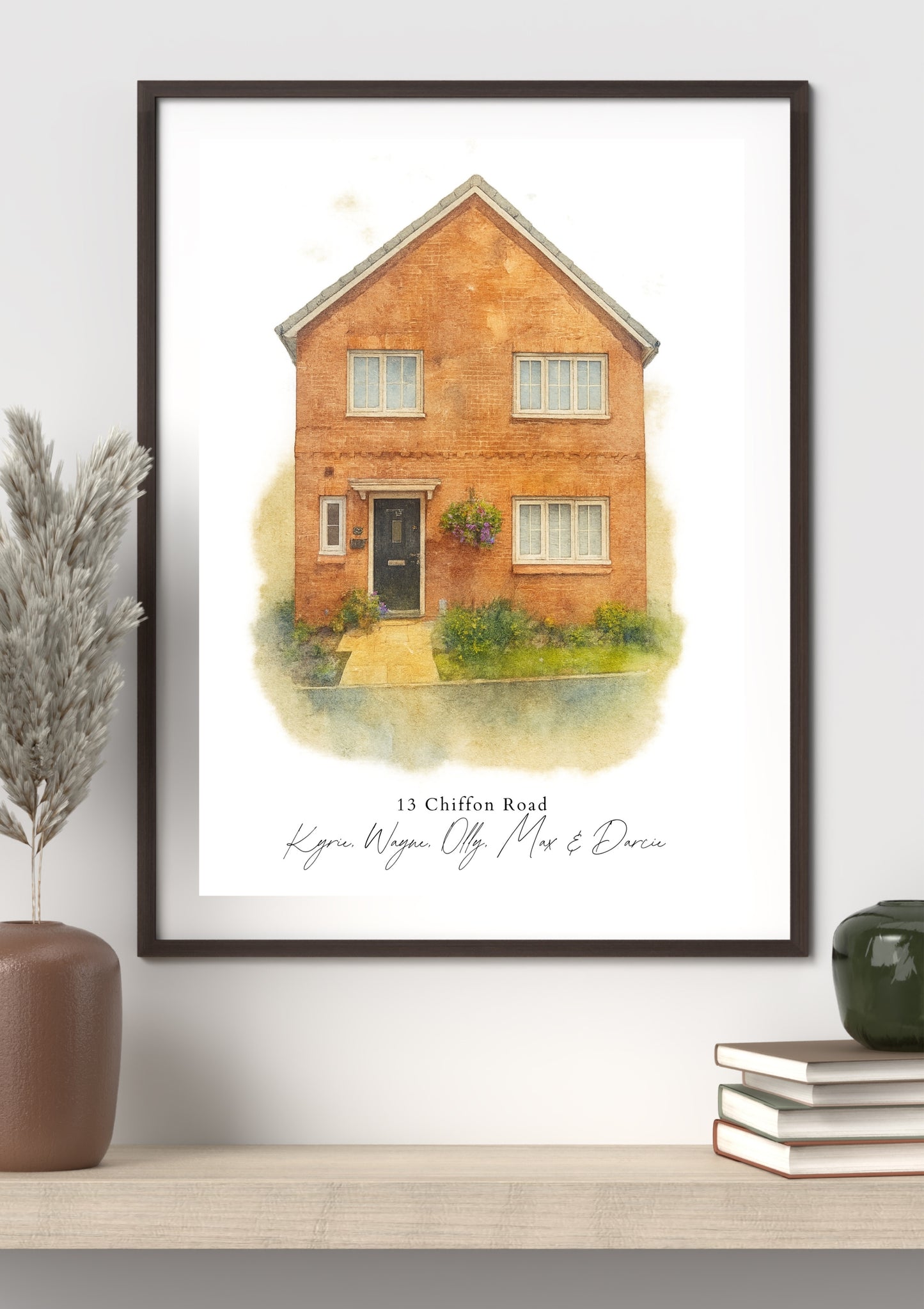 Personalised Watercolour House Portrait – Custom Home Illustration, Housewarming Gift, New Home Gift, Anniversary Keepsake