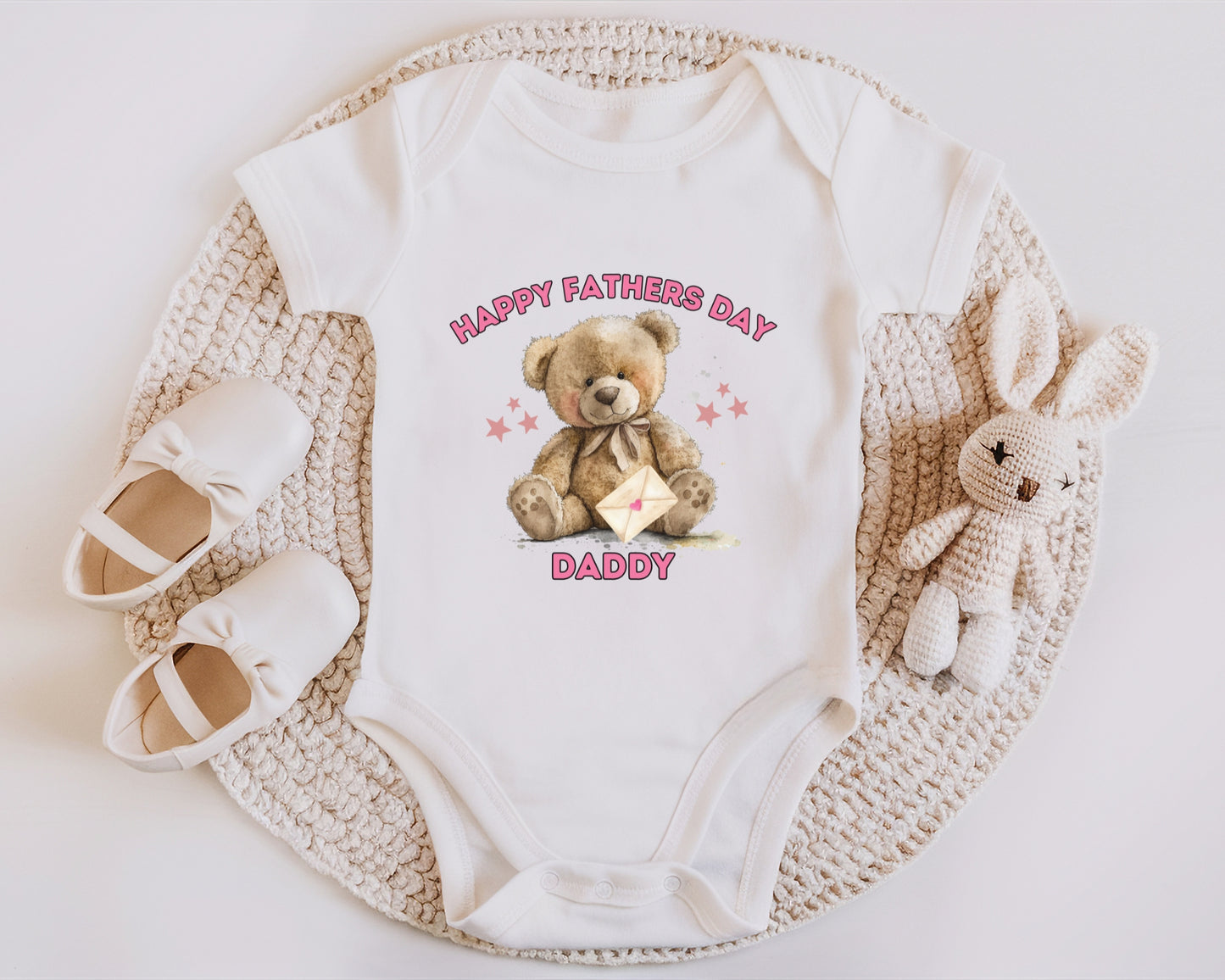Happy fathers day Baby Bear vest