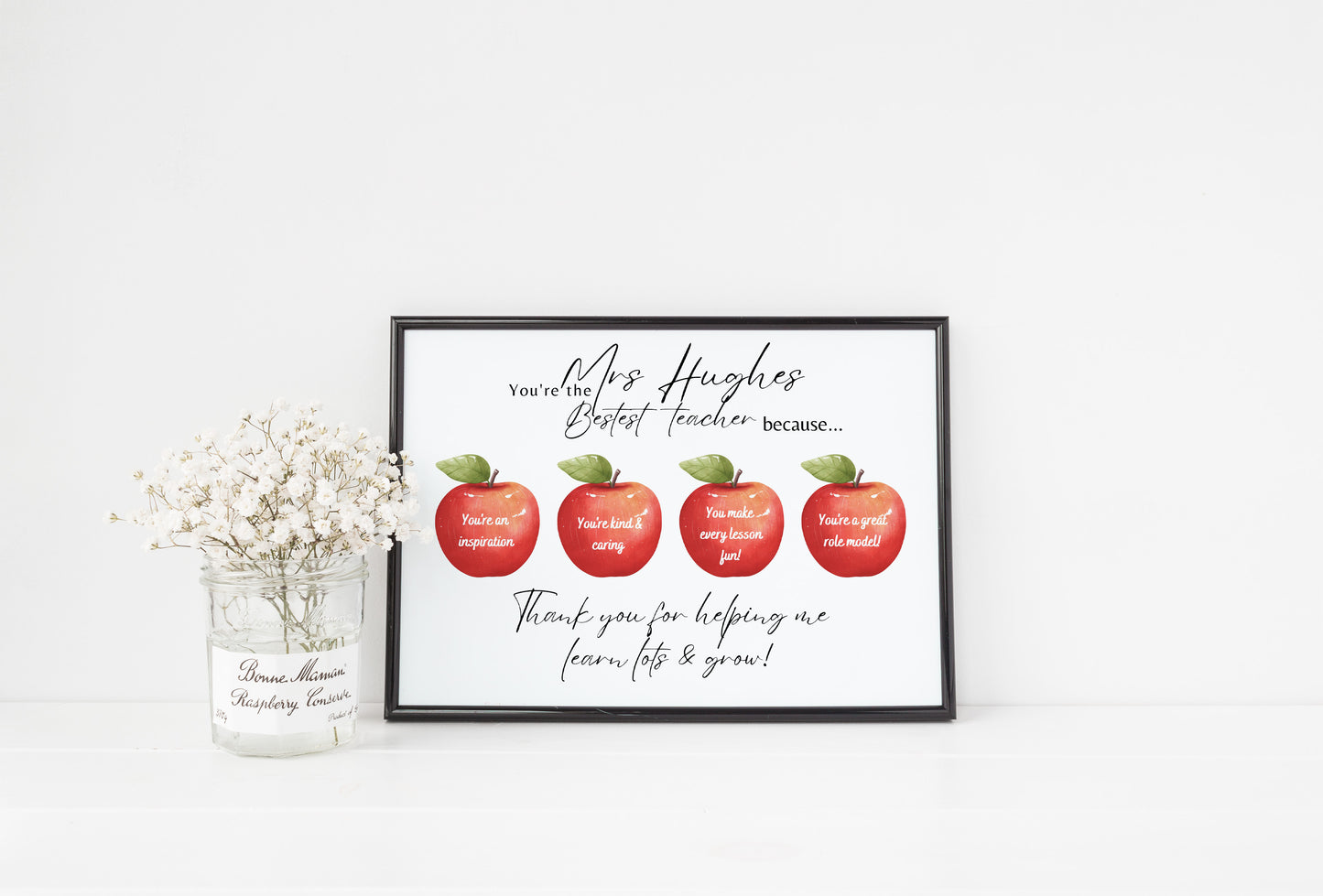 Best Teacher Apple Print