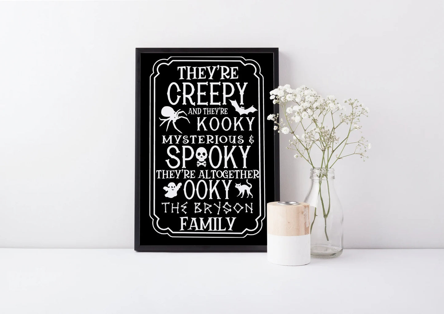 Personalised Inspired Addams Family Illustration