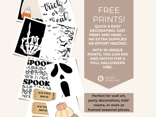 Free A4 Halloween Prints – Instant Download