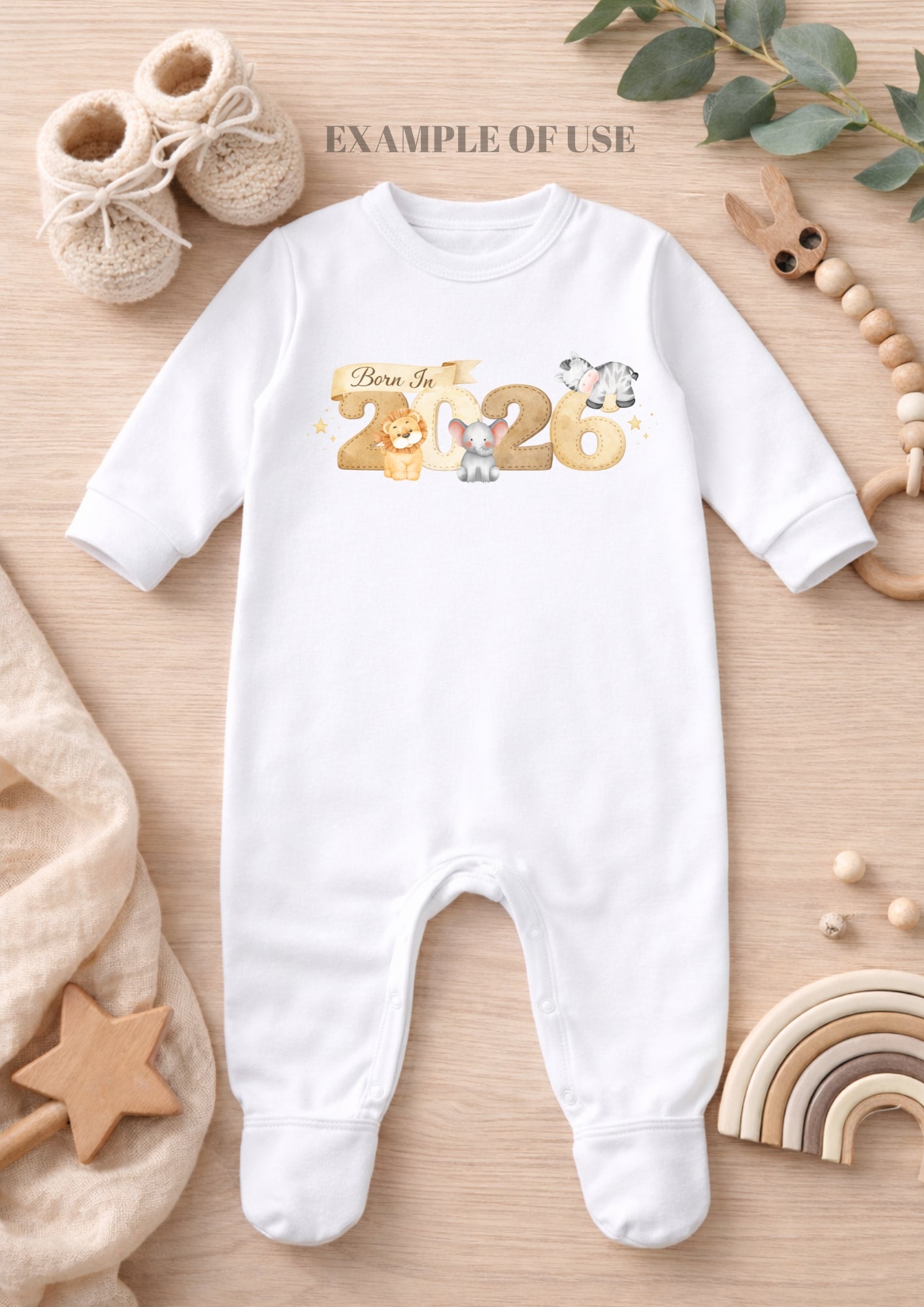 Born In 2026 PNG | Baby Year Design | Sublimation & DTF Printable