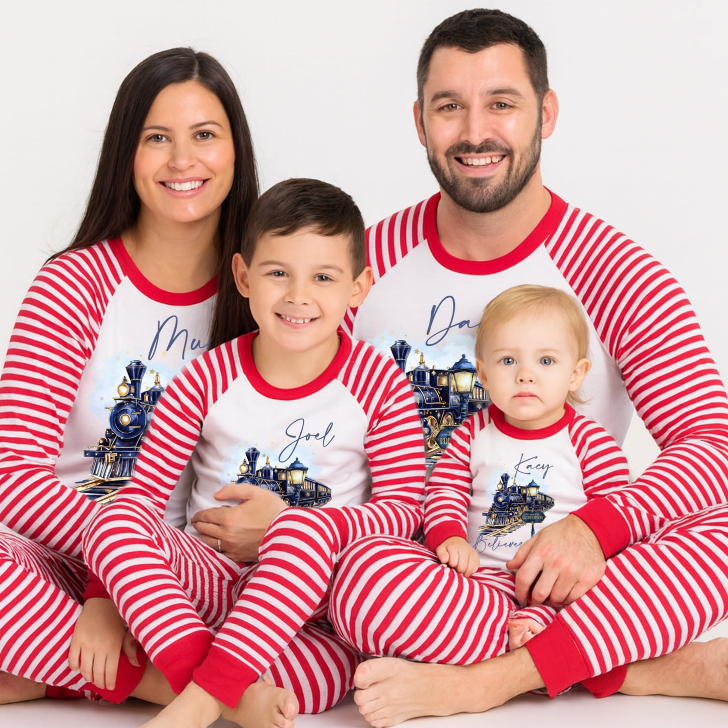 Personalised Polar Express Pyjamas, Train Pyjamas,
