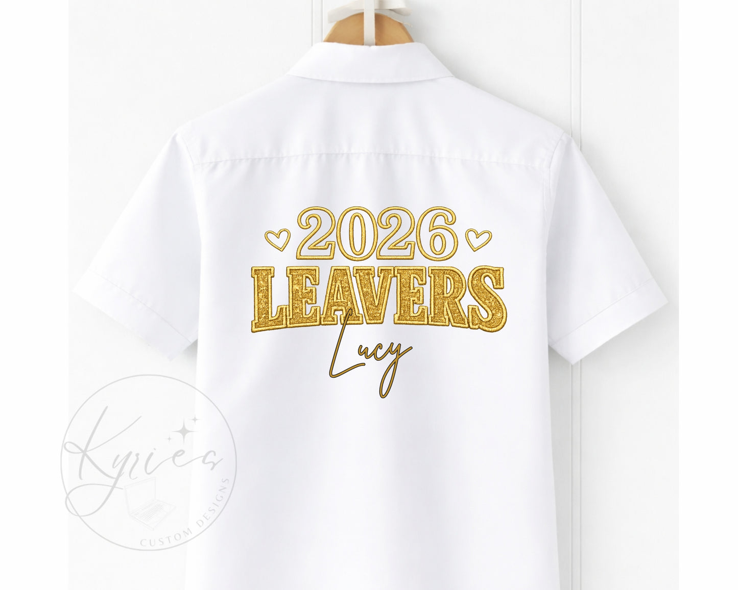 Personalised 2026 School Leavers Shirt – Gold Effect or Blue Graffiti (Ages 9–16)