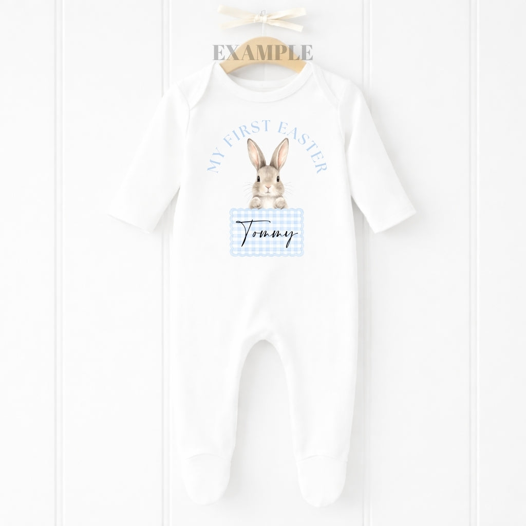 My First Easter Bunny PNG – Personalised Baby Easter Design (Pink & Blue)