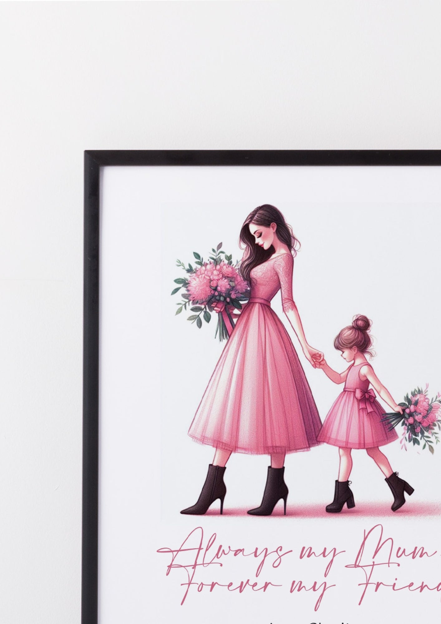 Personalised Mother and Daughter Illustration