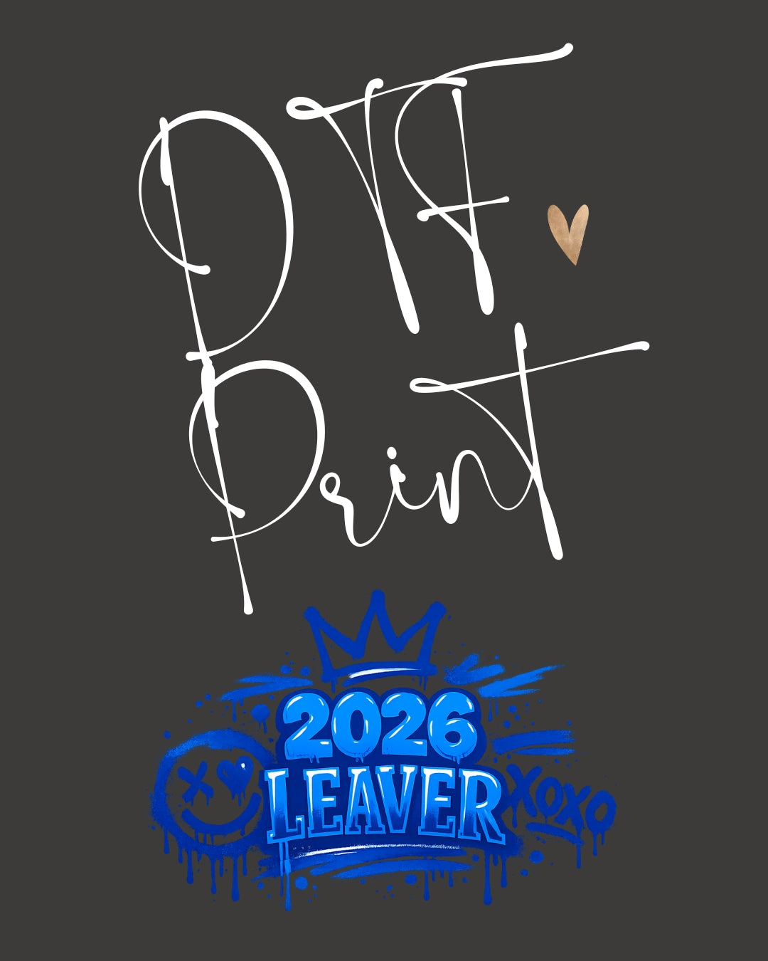 Custom DTF Blue Leavers 2026 Transfer