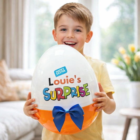 Personalised Giant Easter Egg for Children – 14” Fillable Reusable Egg