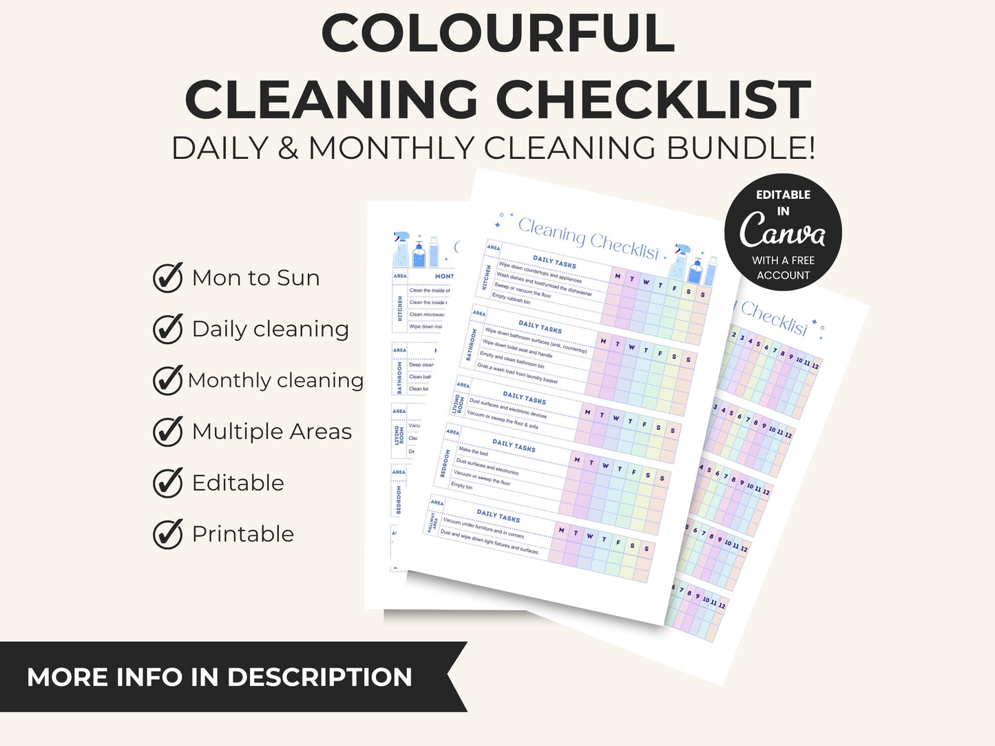 Digital Cleaning schedule template