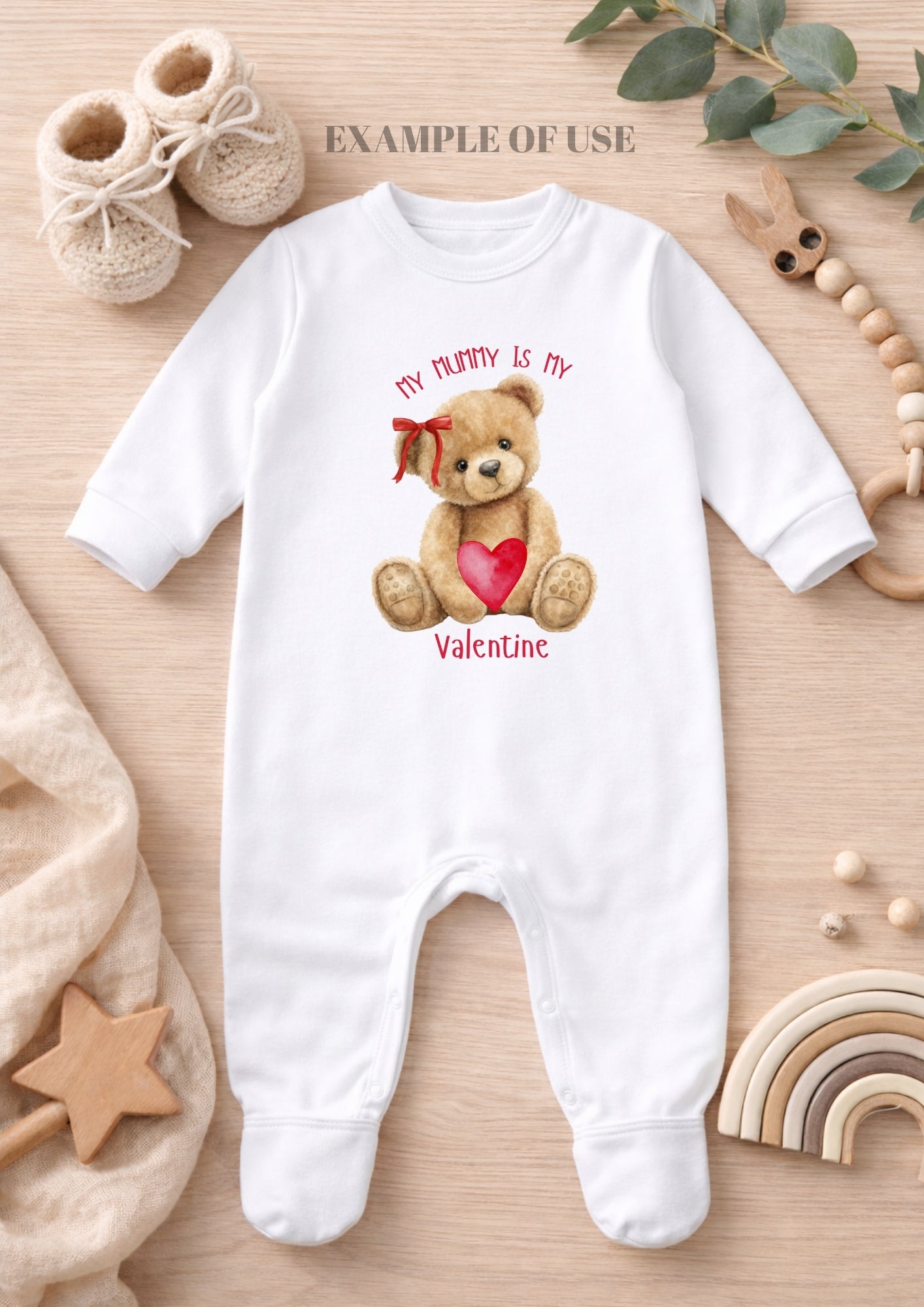 My Mummy Is My Valentine PNG Bundle | My Daddy Is My Valentine Teddy Bear PNG | Valentine Baby Sublimation Design | 4 PNG Digital Download Commercial Use