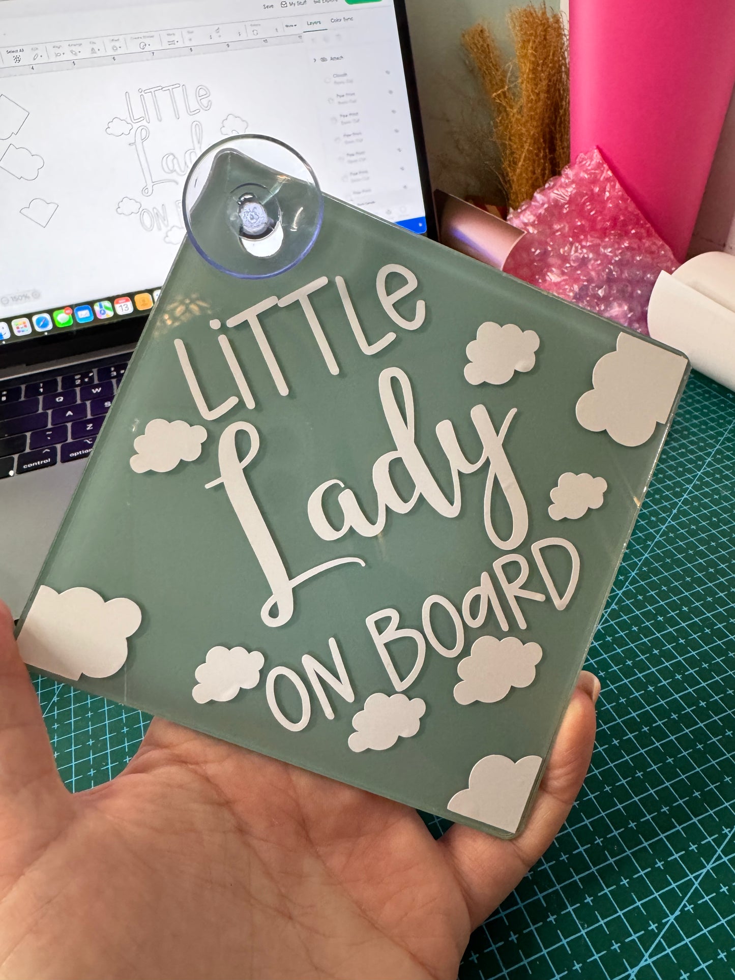 Personalised Acrylic Baby Car Sign