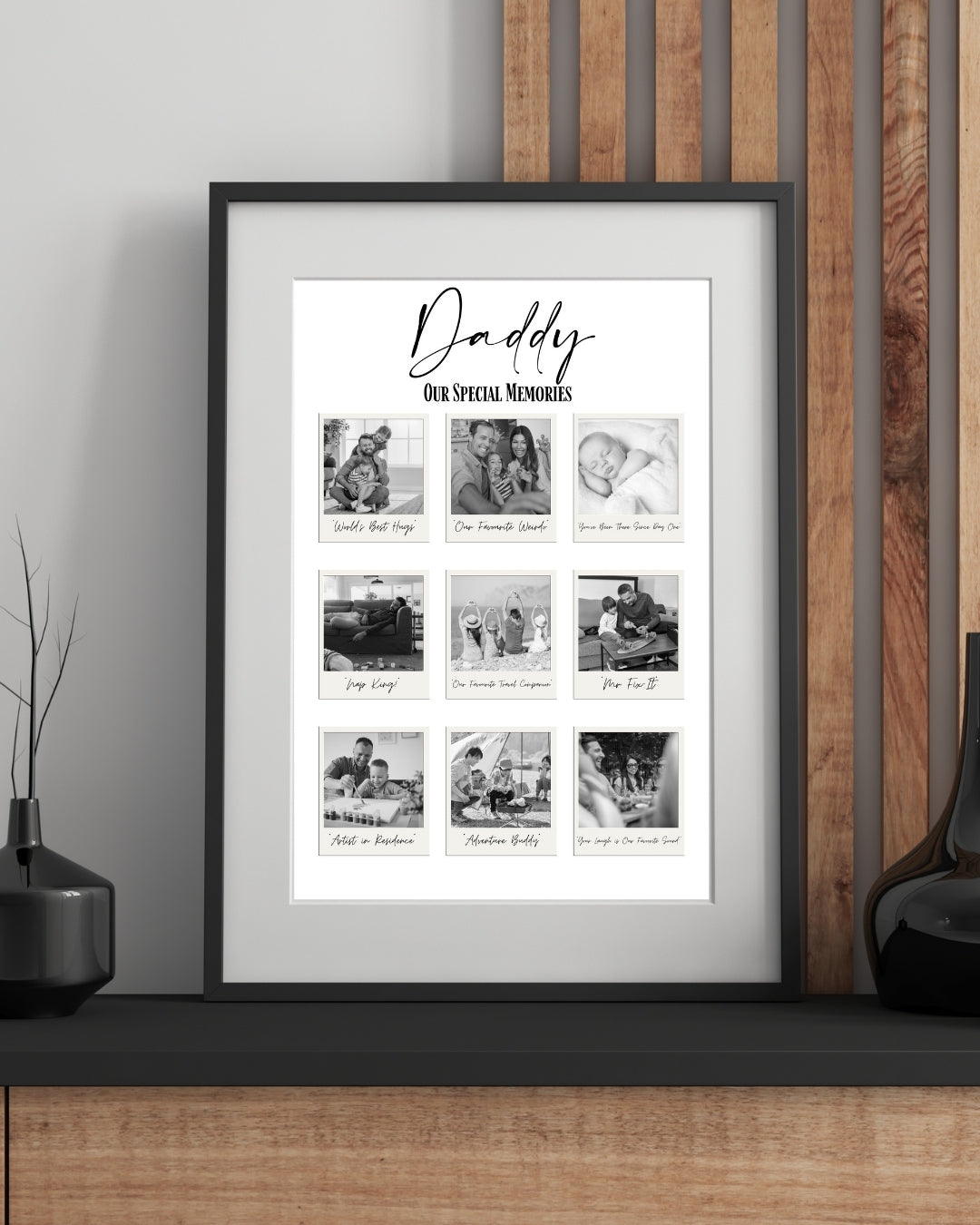 Daddy Photo Gift – Custom Father's Day Print – Personalised Picture Collage