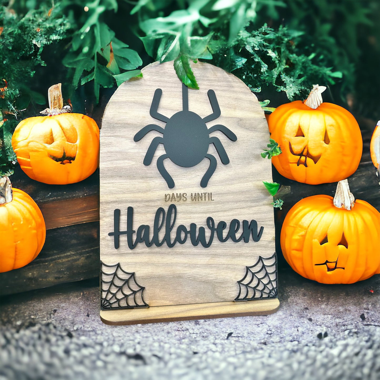 Halloween Countdown Wood Sign | Autumn Decor |
