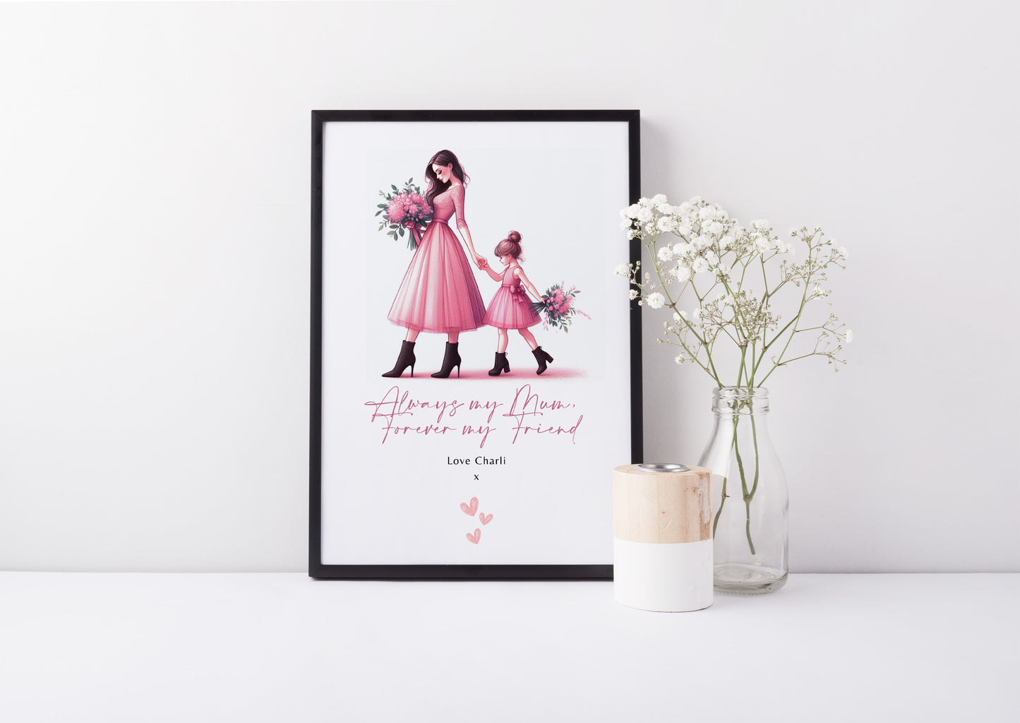 Personalised Mother and Daughter Illustration