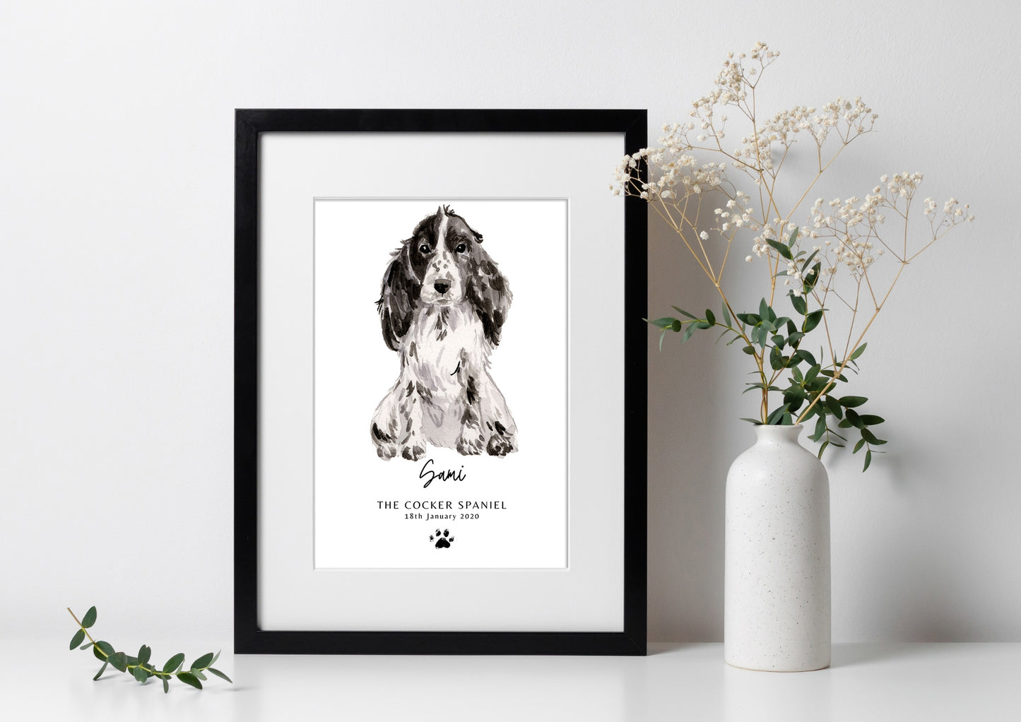 Personalised Cocker Spaniel Illustration