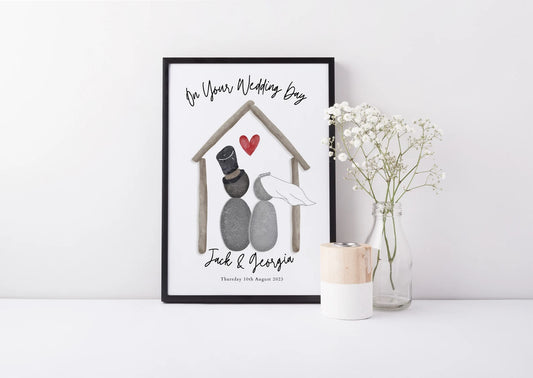 Wedding Pebble People Illustration