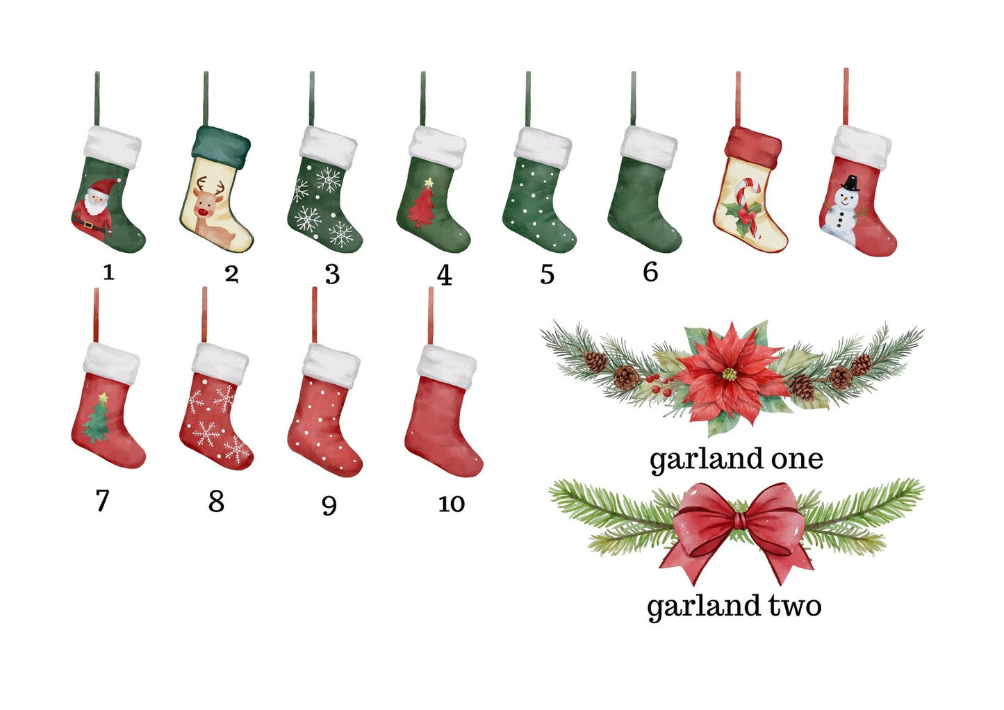 Personalised Christmas Stocking Portrait Illustration