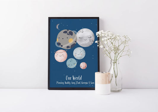 Our Universe Family Space Illustration