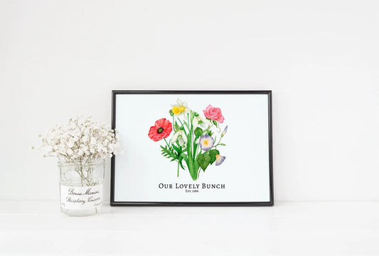 Personalised Birth Flower Illustration