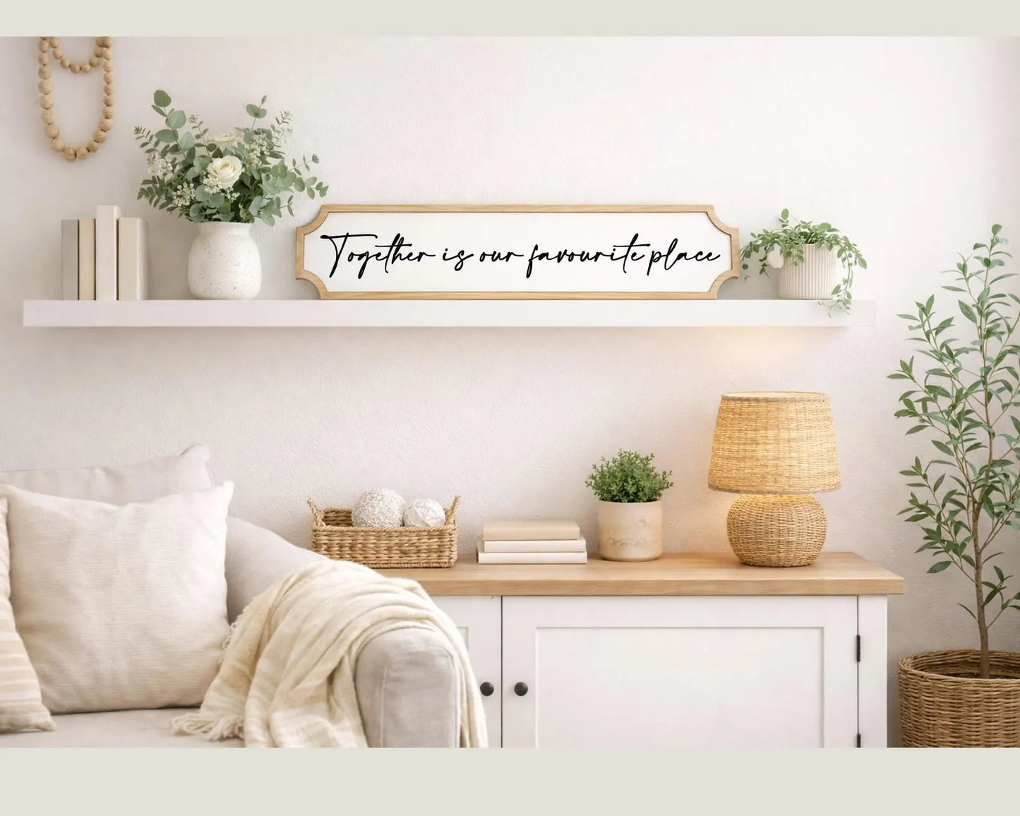 Personalised Acrylic & Oak Sign – Custom Quote / Name Sign – Mother’s Day Gift – Kitchen / Home Decor