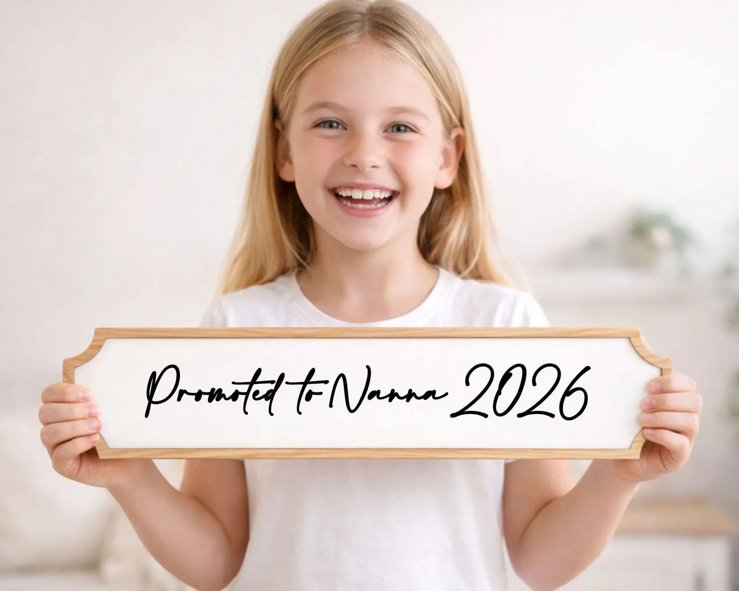 Personalised Acrylic & Oak Sign – Custom Quote / Name Sign – Mother’s Day Gift – Kitchen / Home Decor