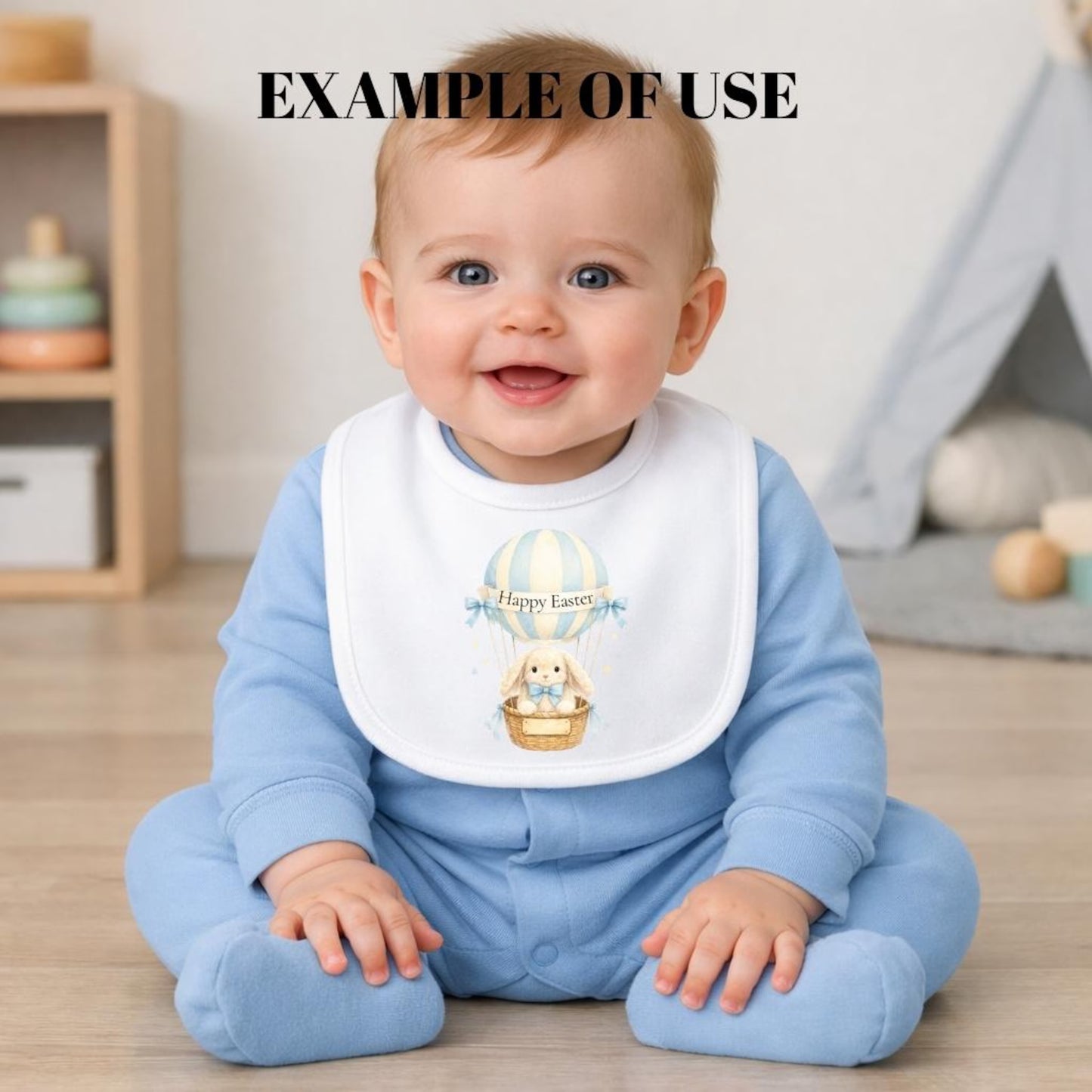 Easter Bunny Hot Air Balloon PNG Bundle | Cute Pastel Easter Clipart | 2 High-Resolution Digital Files | 300 DPI | Commercial & Personal Use