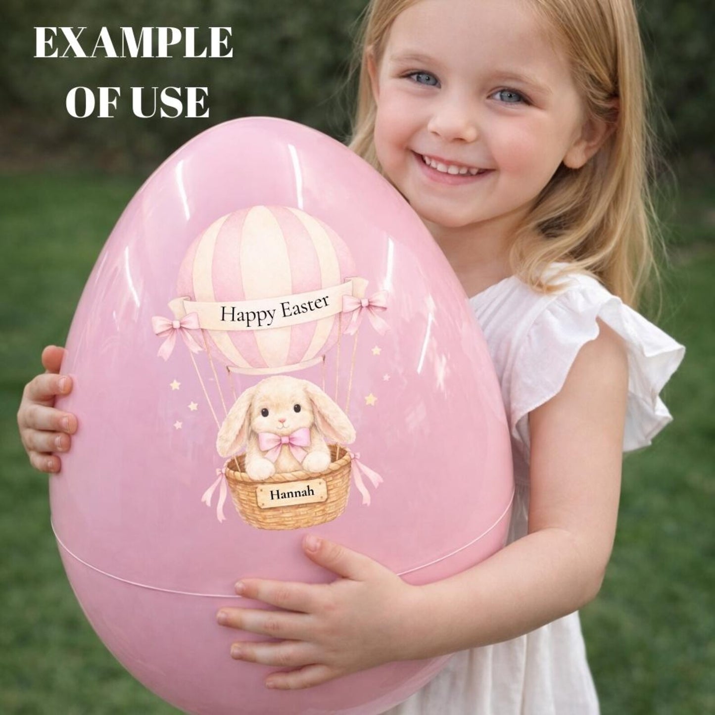 Easter Bunny Hot Air Balloon PNG Bundle | Cute Pastel Easter Clipart | 2 High-Resolution Digital Files | 300 DPI | Commercial & Personal Use