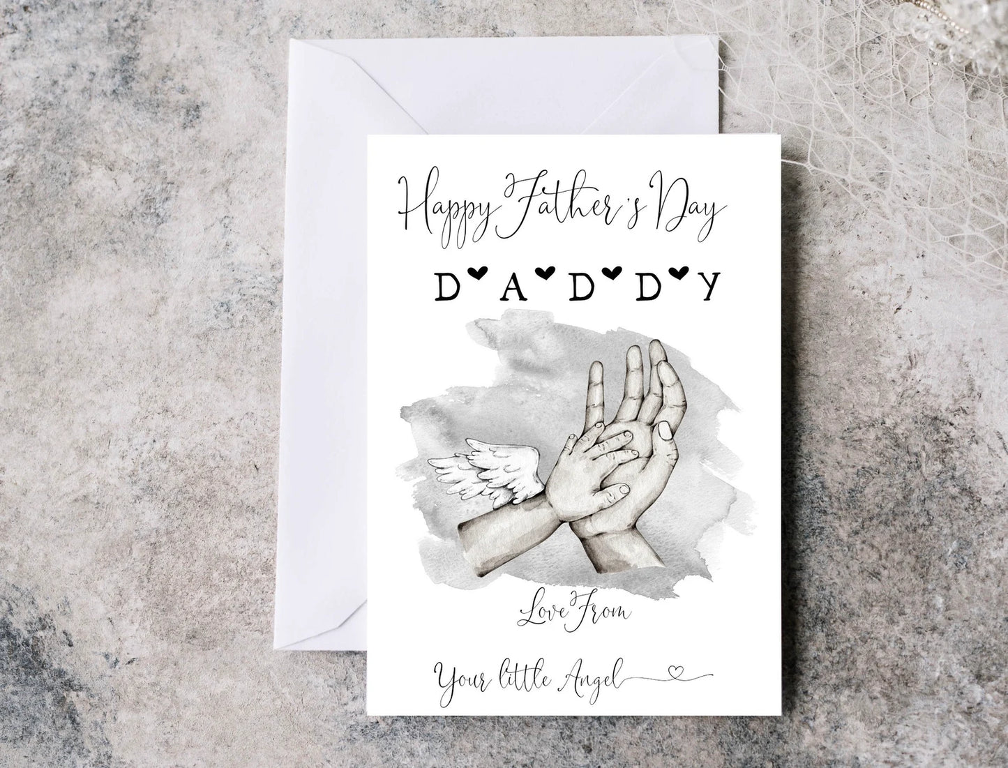 Fathers Day Card From Angel Baby, Fathers Day Card, Daddy Of An Angel, Baby Loss Card