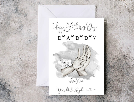 Fathers Day Card From Angel Baby, Fathers Day Card, Daddy Of An Angel, Baby Loss Card