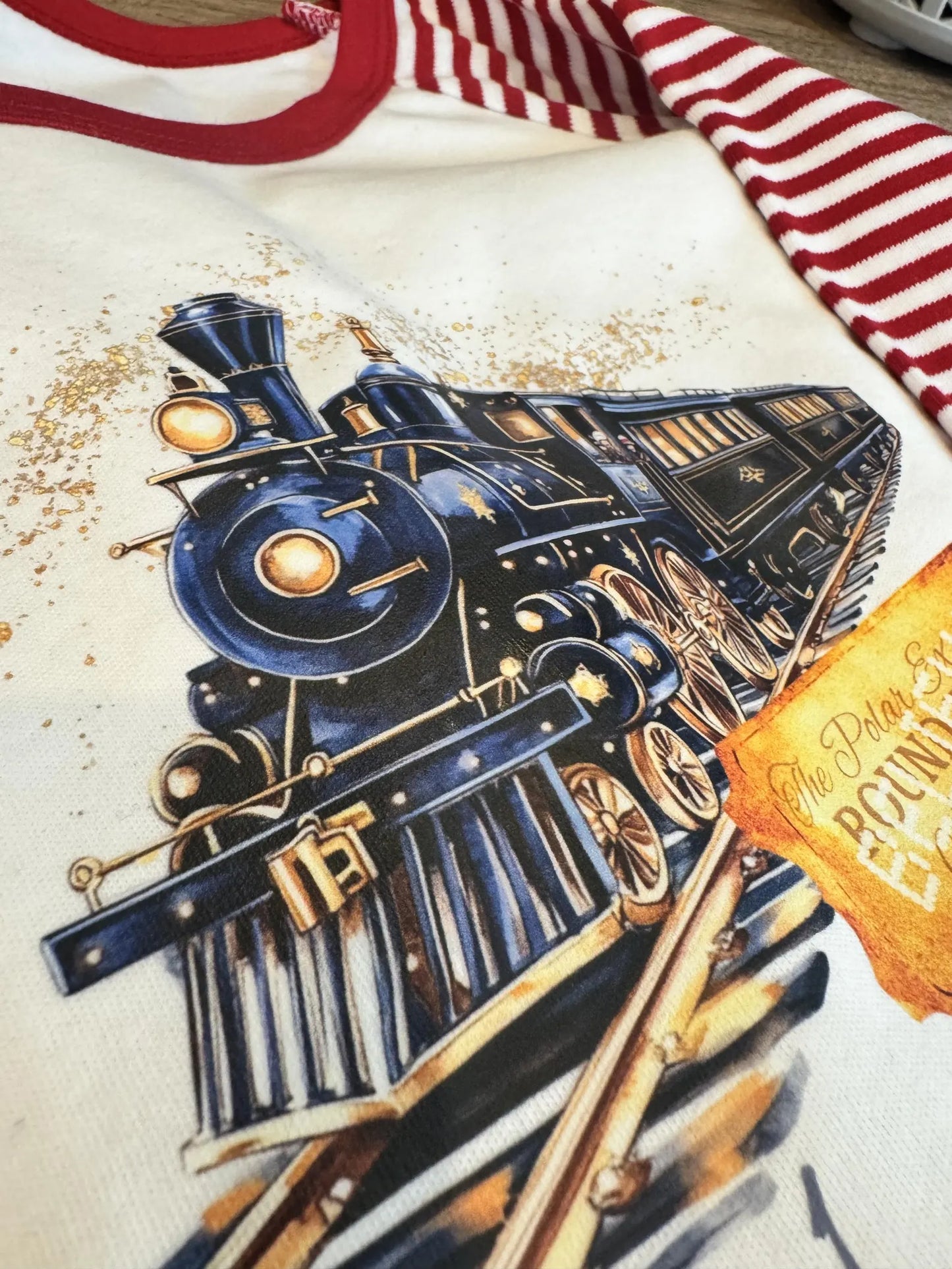 Personalised Polar Express Pyjamas, Train Pyjamas,