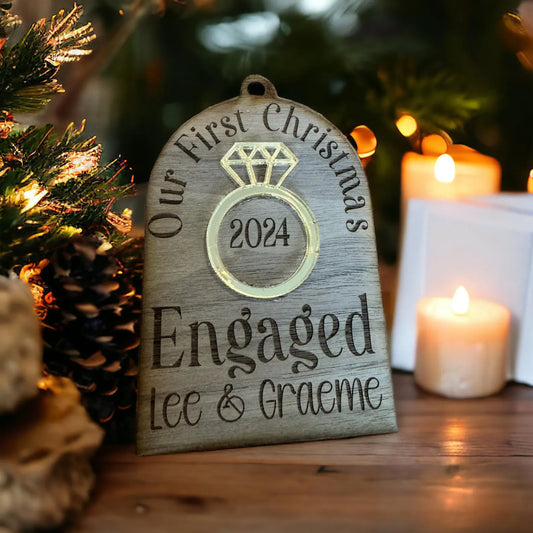 Personalised Wooden Christmas Bauble – Custom Engraved Tree Decoration