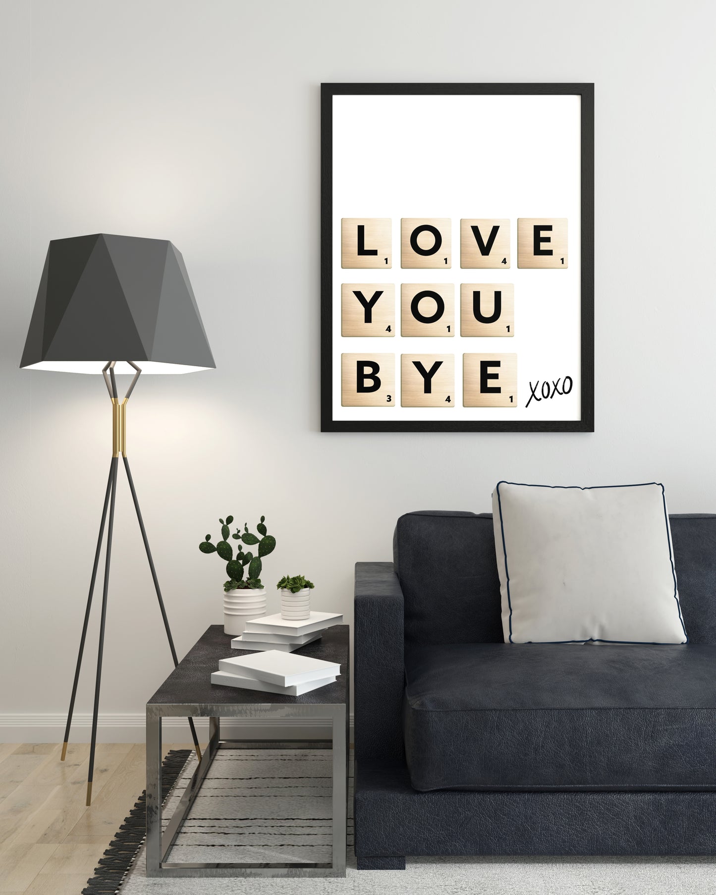 Love you bye Scrabble Print